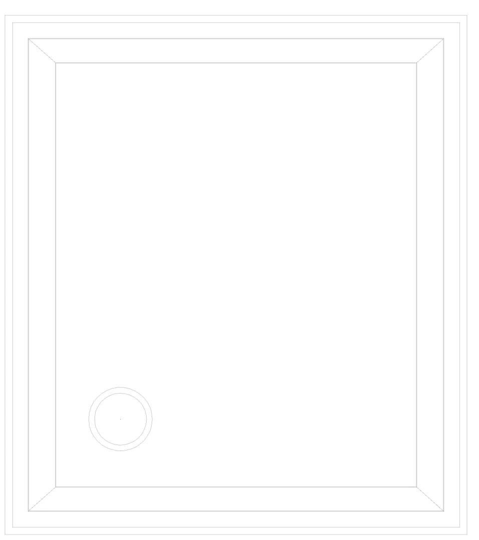 KALDEWEI DUSCHPLAN MIT WANNENTRÄGER Duschfläche, 800x900x32 mm, Modell-Nr: 544-2