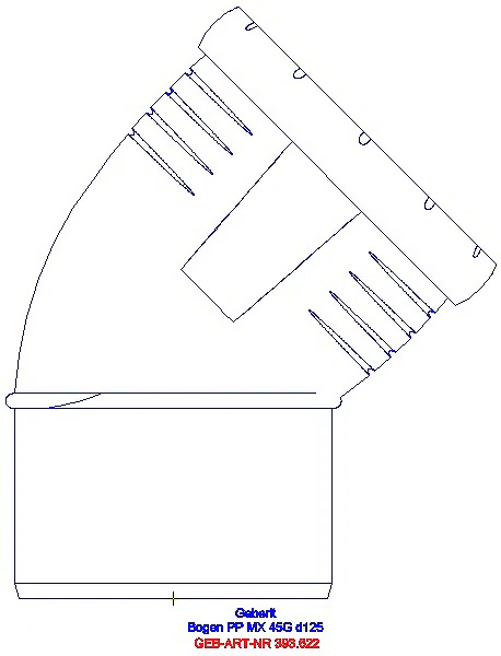 GE Silent-Pro Bogen 45Gr d125mm_393.622.14.1_L