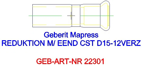 GE Mapress C-Stahl Reduktion mit Einschubende d15-12 verzinkt_22301_L