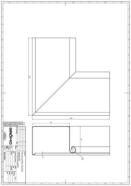 GRÖMO ALUSTAR Rinnenwinkel - SX - Sonderfarbe kastenförmig Inneneck 90° 333, #Art.Nr. 82070