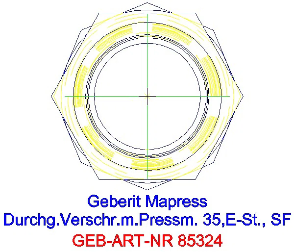 GE Mapress Edelstahl Verschraubung (LABS-frei) d35_85324_L