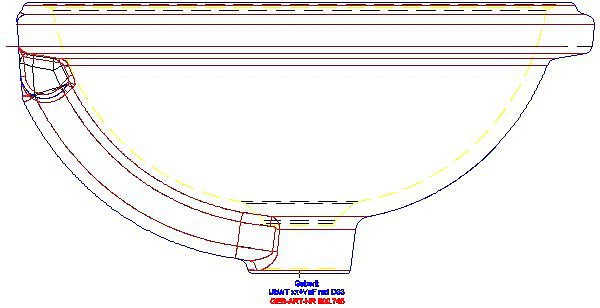 VariForm Unterbauwaschtisch, rund d: 39cm, o. Hl, m. Ül., KeraTect_500.745.00.2_L