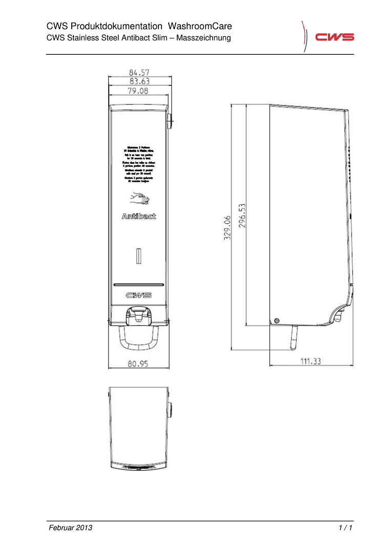 Stainless Steel Antibact Slim