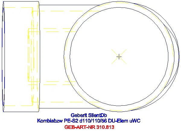 GE Silent-db20 Kombibogenabzweig 88,5Gr d110/110/56_310.813.14.1_G