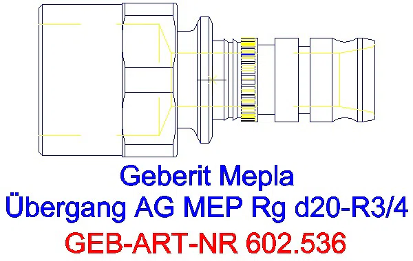 GE Mepla Übergang mit AG d20-R3/4_602.536.00.5_A