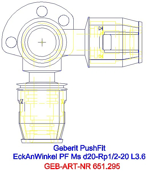 GE PushFit Eckanschlusswinkel 90Gr Ms d20-Rp1/2-20 L:36mm_651.295.00.1_A