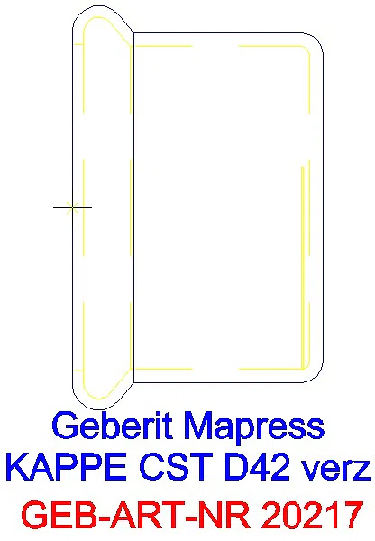 GE Mapress C-Stahl Kappe d42 verzinkt_20217_A