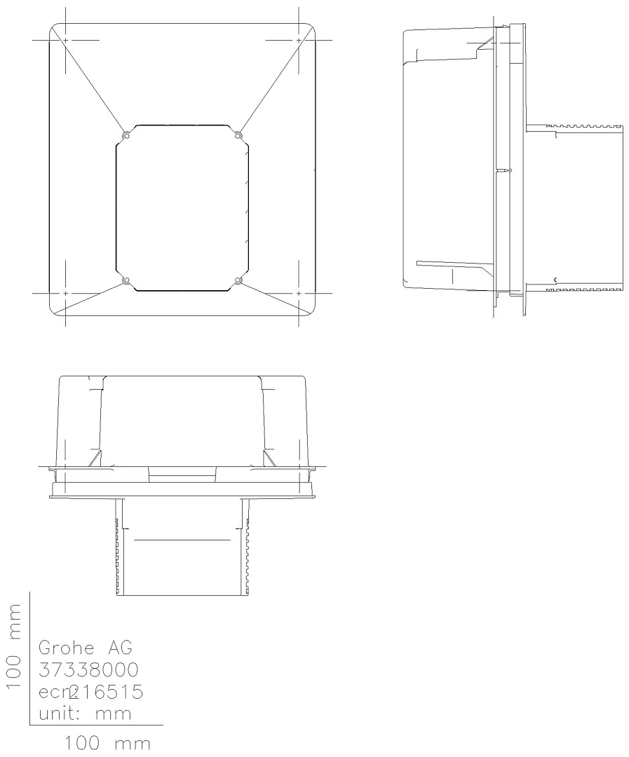 GROHE Urinal-Rohbauset Rapido U 37338 für man. Bet./Tectron IR Elektr. 6V/230V