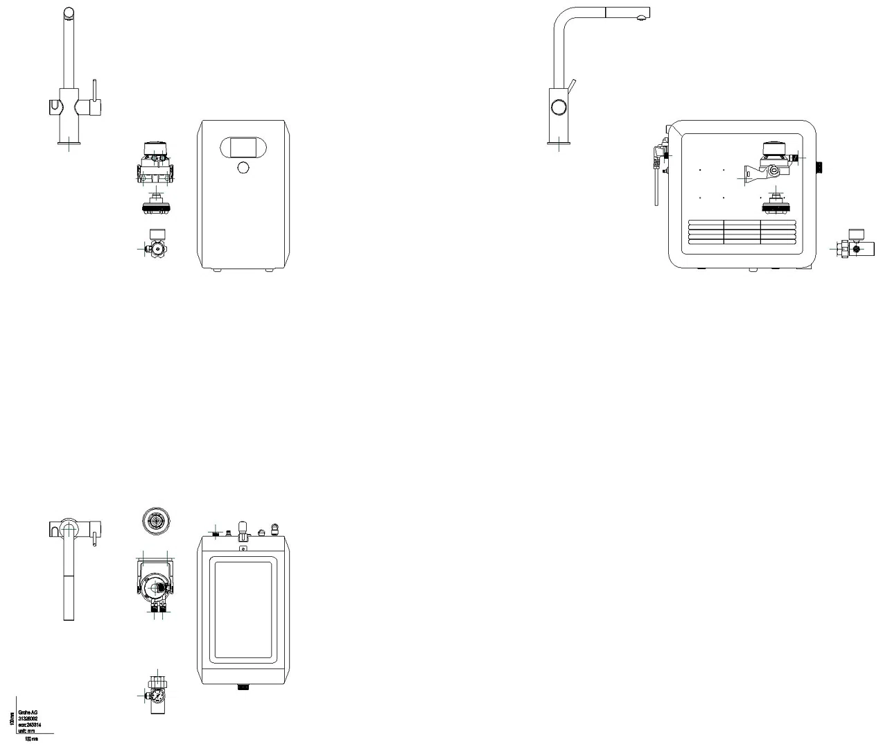 GROHE EHM-Set GROHE Blue Professional 31326_2 L-Ausl.azb. BT/WIFI velvet black