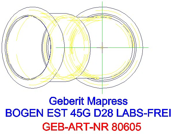 GE Mapress Edelstahl Bogen 45Gr d28 (LABS-frei)_80605_G