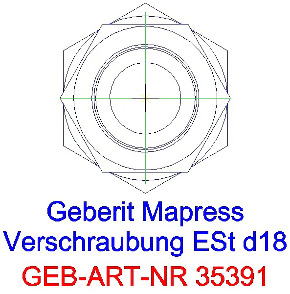 GE Mapress Edelstahl Verschraubung mit Überwurfmutter aus ESt d18_35391_L