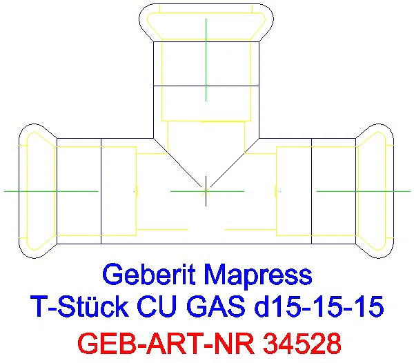 GE Mapress Kupfer T-Stück egal (Gas) d15-15-15_34528_A