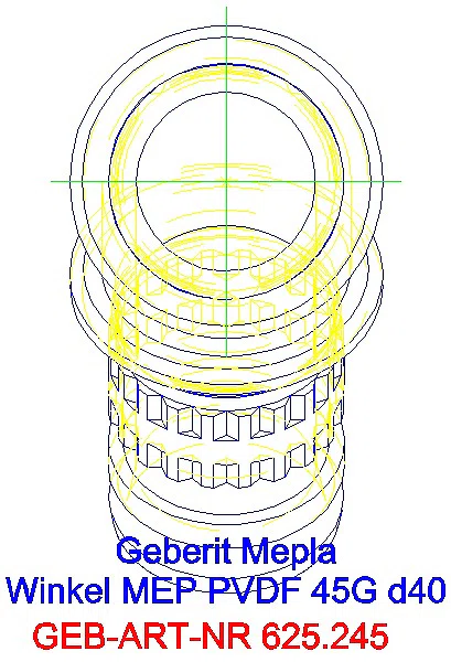 GE Mepla Winkel PVDF 45Gr d40_625.245.00.5_A