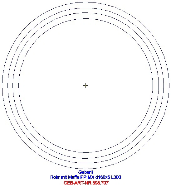 GE Silent-Pro Rohr mit Muffe d160mm L300cm_393.707.14.1_A