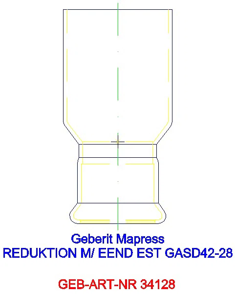 GE Mapress Edelstahl Reduktion mit Einschubende (Gas) d42-28_34128_G