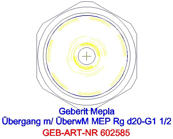 GE Mepla Übergang mit Überwurfmutter Rg d20-G1 1/2_602.585.00.5_L