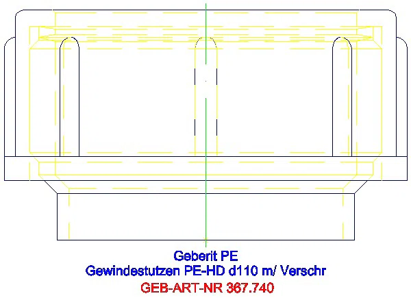 GE PE Gewindestutzen mit Quetschverschraubung d110 H9,7_367.740.16.1_L