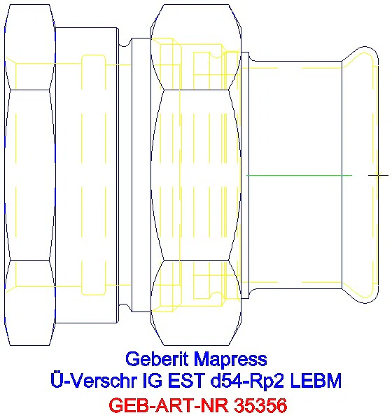 GE Mapress Edelstahl Übergangsverschr. mit IG ÜM aus ESt d54-Rp2_35356_A