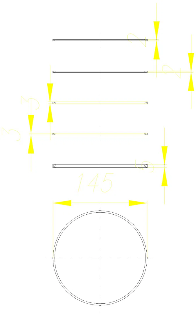 DALLMER Tragrahmen-Set N, d: 145 mm