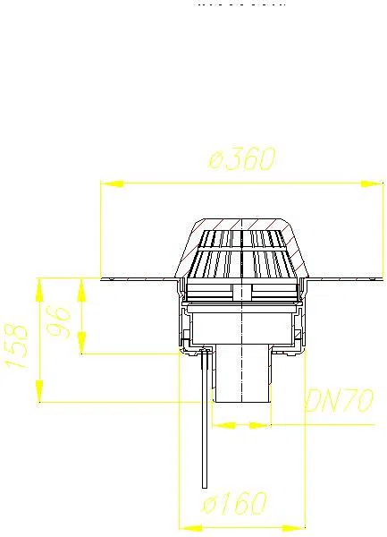 DALLMER Dachablauf 62 H PVC, beheizt, DN 70