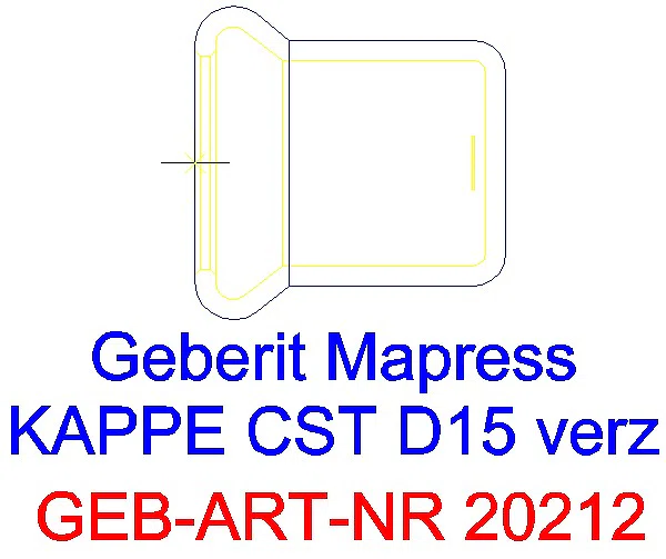 GE Mapress C-Stahl Kappe d15 verzinkt_20212_G
