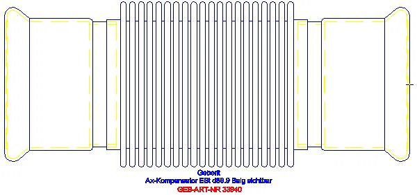 GE Mapress Edelstahl Axialkompensator mit Pressmuffen d88,9_33940_G