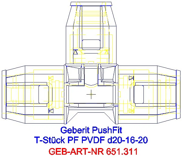 GE PushFit T-Stück reduziert PVDF d20-16-20_651.311.00.1_A