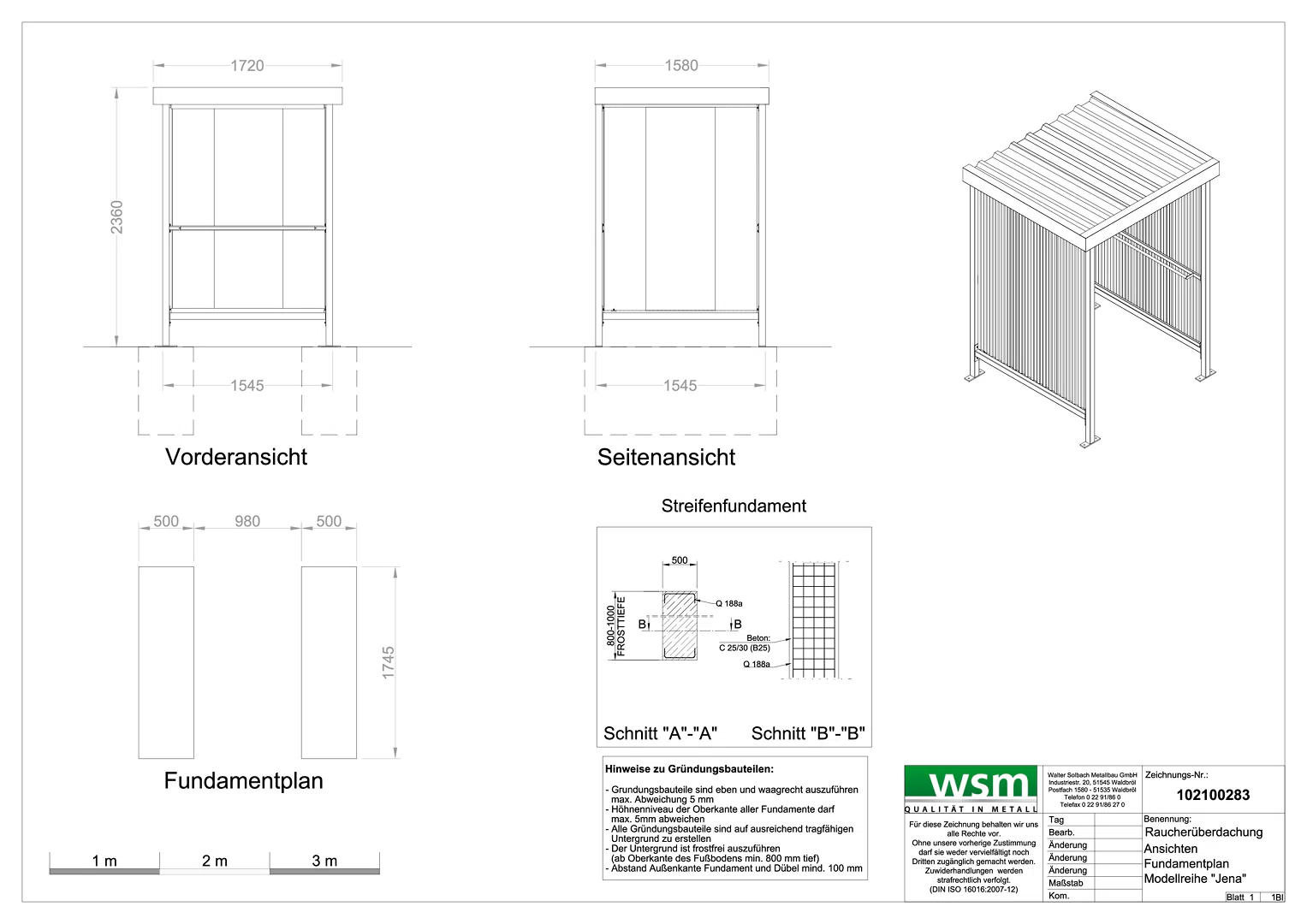 WSM Überdachungssystem Jena