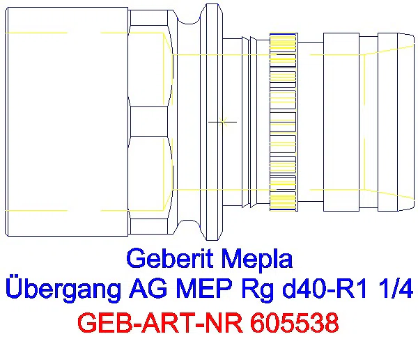 GE Mepla Übergang mit AG Rg d40-R1 1/4_605.538.00.5_A