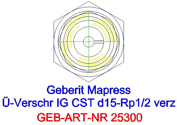 GE Mapress C-Stahl Übergangs- verschraubung mit IG d15-Rp1/2 verzinkt_25300_L
