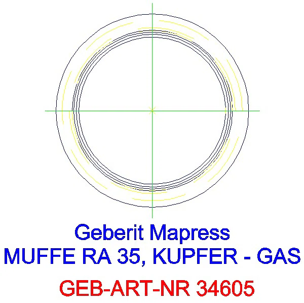 GE Mapress Kupfer Muffe (Gas) d35_34605_L