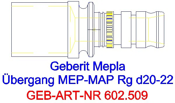 GE Mepla Übergang auf Mapress mit Einschubende Rg d20-22_602.509.00.5_A
