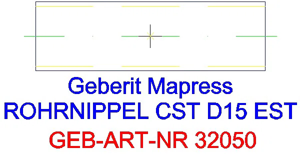 GE Mapress Edelstahl Rohrnippel d15_32050_L