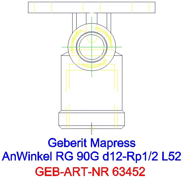 GE Mapress Kupfer Anschlusswinkel 90Gr Rg d12-Rp1/2 L:5,2cm_63452_G