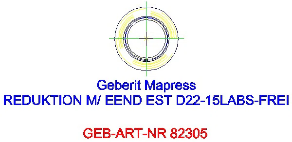 GE Mapress Edelstahl Reduktion mit Einschubende (LABS-frei) d22-15_82305_A