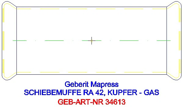 GE Mapress Kupfer Schiebemuffe Gas d42_34613_G