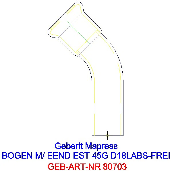 GE Mapress Edelstahl Bogen 45Gr d18 mit Einschubende (LABS-frei)_80703_A