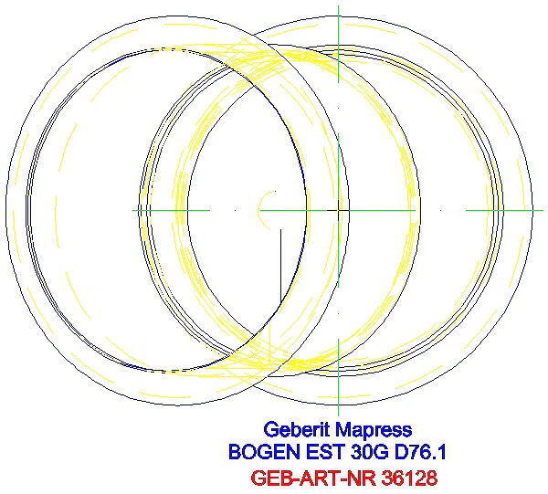 GE Mapress Edelstahl Bogen 30Gr d76,1_36128_G