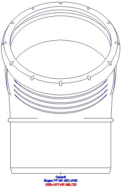 GE Silent-Pro Bogen 45Gr d160mm_393.722.14.1_A