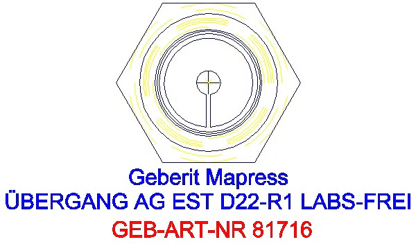 GE Mapress Edelstahl Übergang mit AG (LABS-frei) d22-R1_81716_L