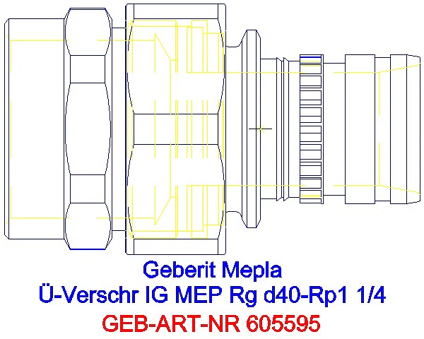 GE Mepla Übergangsverschraubung mit IG Rg d40-Rp1 1/4_605.595.00.5_G