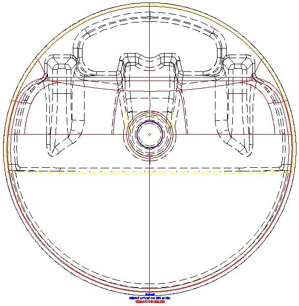 VariForm Halbeinbauwaschtisch, rund d: 50cm, m. Hl, m. Ül., KeraTect_500.782.00.2_G