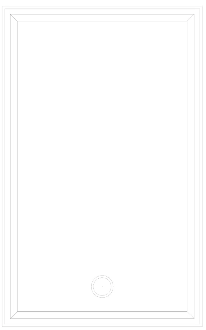 KALDEWEI CAYONOPLAN MIT WANNENTRÄGER EXTRAFLACH Duschfläche, 1000x1600x40 mm, Modell-Nr: 2230-5