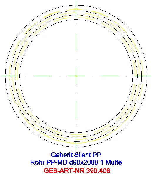 GE Silent-PP Rohr mit Muffe d90x3,1 L:200cm_390.406.14.1_G