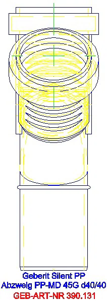 GE Silent-PP Abzweig 45Gr d40/40_390.131.14.1_L