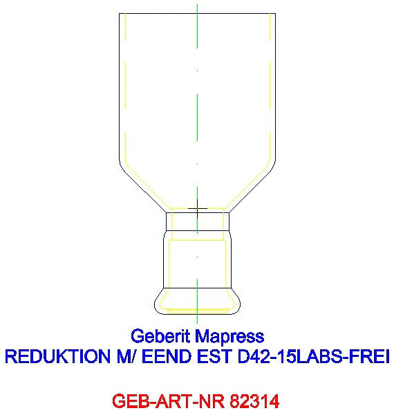 GE Mapress Edelstahl Reduktion mit Einschubende (LABS-frei) d42-15_82314_G