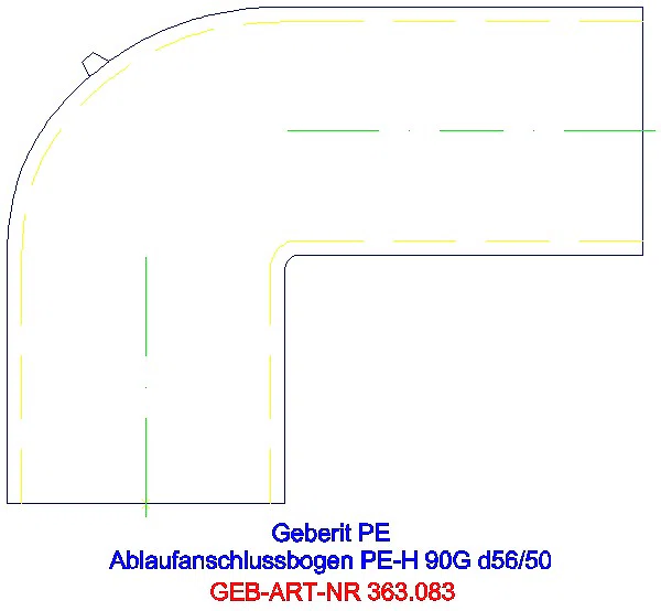 GE PE Anschlussbogen 90Gr für Manschette d56/di44_363.083.16.1_A