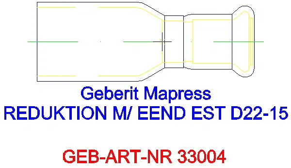 GE Mapress Edelstahl Reduktion mit Einschubende d108-88,11_33004_L