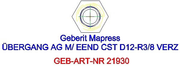 GE Mapress C-Stahl Übergang mit AG und Einschubende d12-R3/8 verzinkt_21930_L