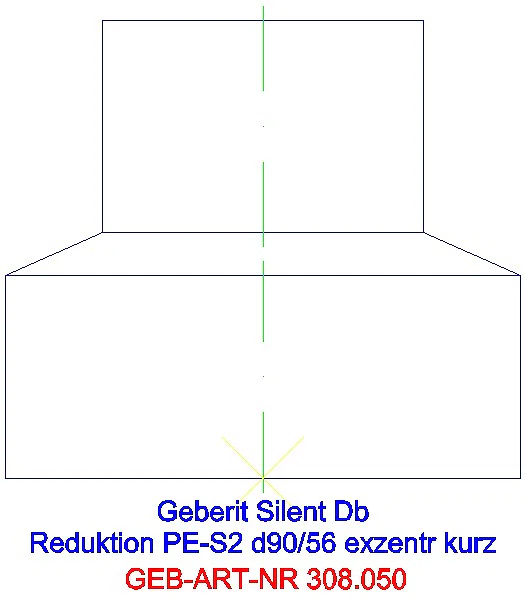 GE Silent-db20 Reduktion exzentrisch kurz d90/56_308.050.14.1_L